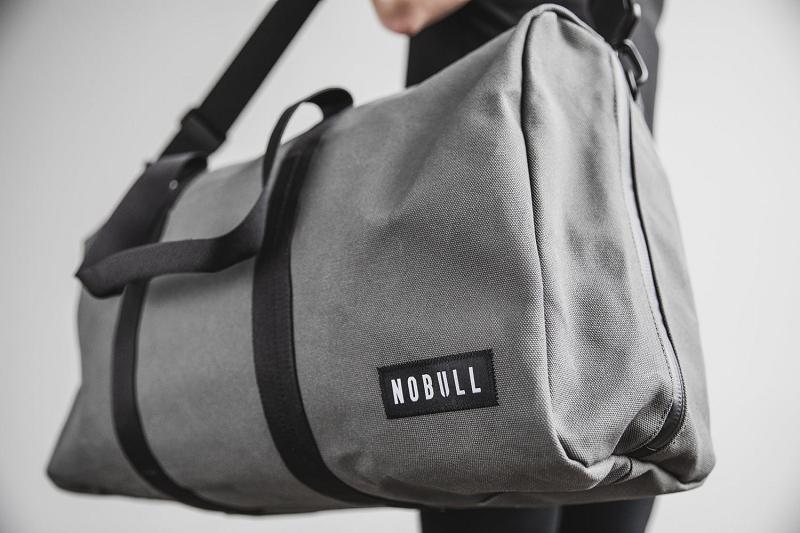 Dark / Grey Nobull Waxed Canvas Duffle Men's Bags | CA B1612E